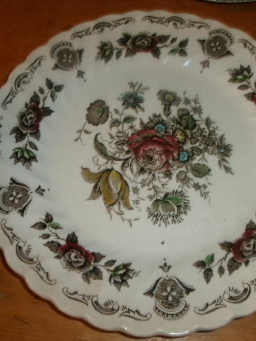 Vtg Myott Bouquet Stafford England 4 Desert plates 1 dinner plate - Picture 2 of 5